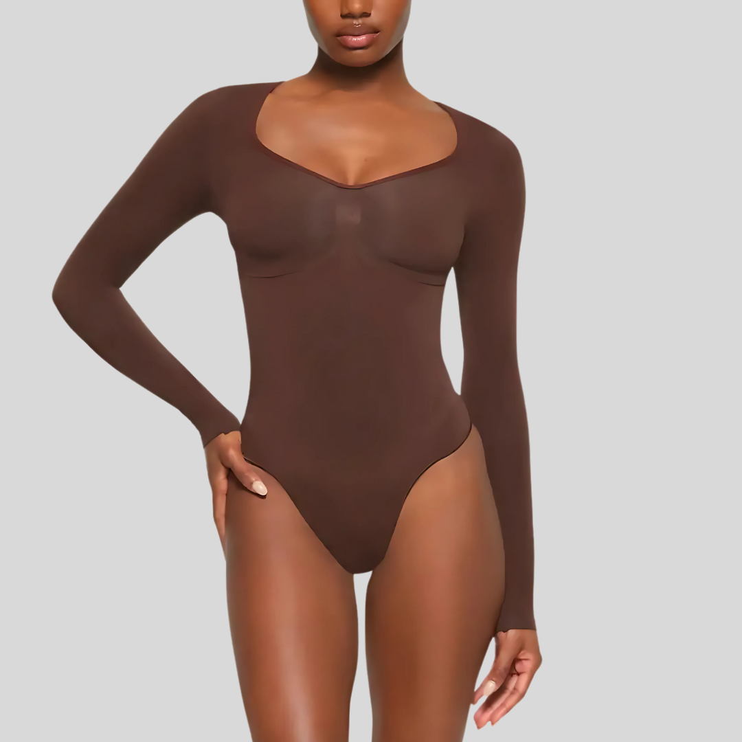 Snatched Long Sleeve Thong Bodysuit