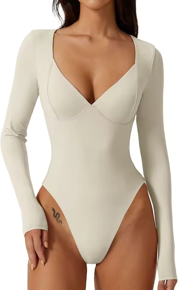 Long Sleeve Thong Bodysuit