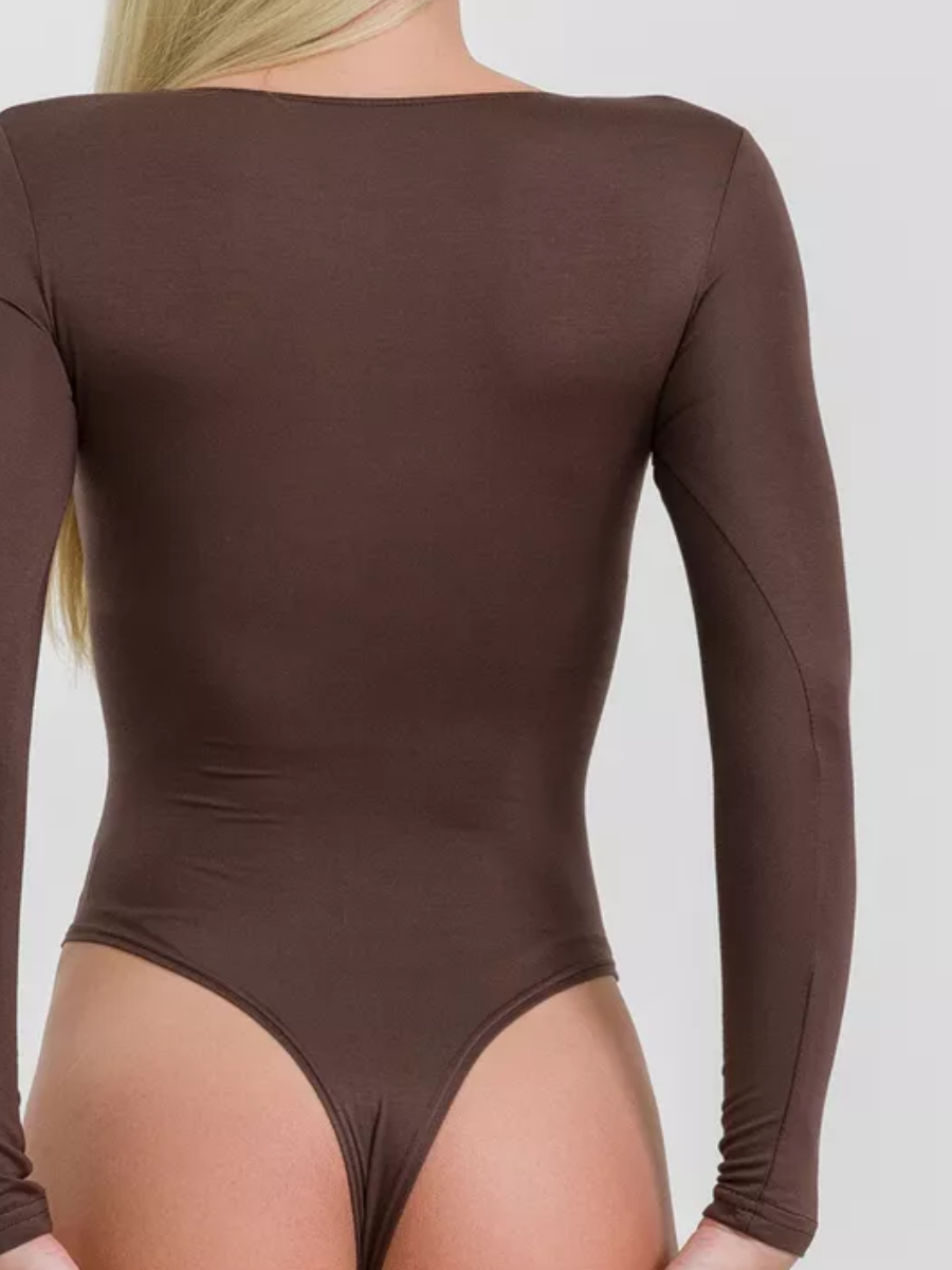 Long Sleeve Thong Bodysuit