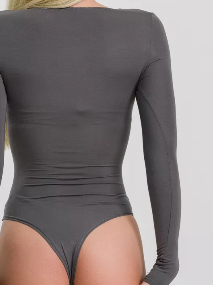 Long Sleeve Thong Bodysuit