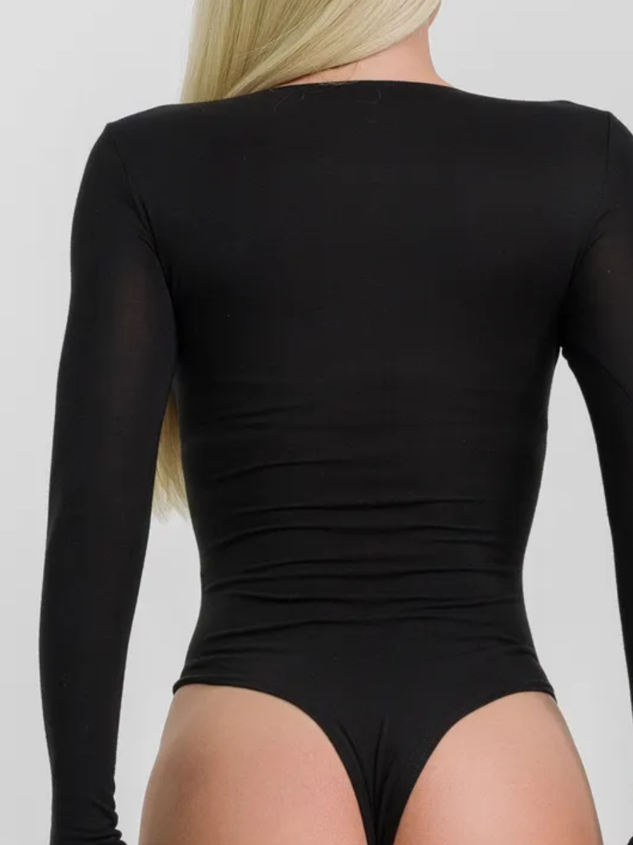 Long Sleeve Thong Bodysuit