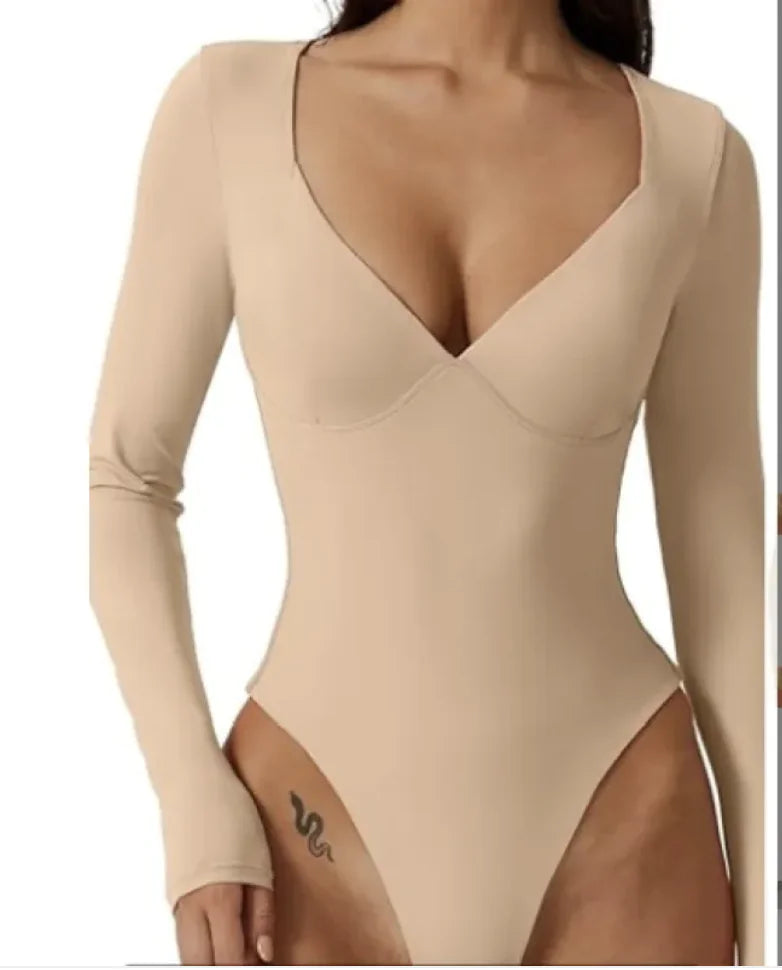 Long Sleeve Thong Bodysuit